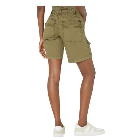 SANCTUARY Shorts Size 16W / Size 16 Cali Short Olive Green Pockets High Waist - Picture 2 of 6